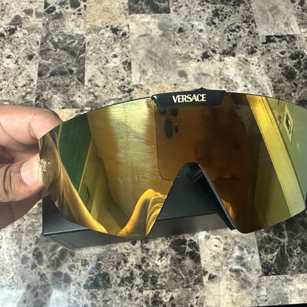 Versace Black and Gold Sunglasses